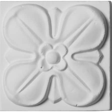 Ekena Millwork 2"W x 2"H x 3/4"P Flower Square Rosette ROS02X02FW